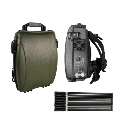 1.5KM-2KM Backpack Drone Jammer Rentang Frekuensi 860MHz-930MHz