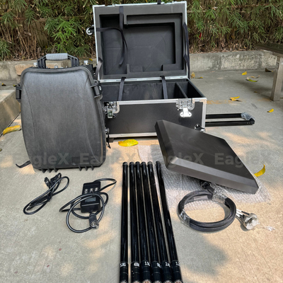 2KM Polisi Militer Scanner Jammer ransel Drone Jammer Omnidirectional & Directional Antenna