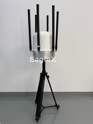 Band yang disesuaikan Jarak panjang 5KM 5000m Jamming Distance Fixed Drone Signal Interference Drone Jammer Untuk Perbatasan Militer
