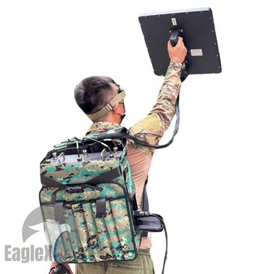 50W/47dbm 6CH Portable Anti Drone Jammer Backpack FPV Dengan Antena Omnidirectional