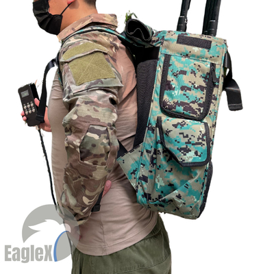 Tas ransel pengganggu drone portabel 300W 350W 2.5KM Perangkat pengganggu sinyal seluler