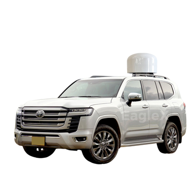 50MHz ~ 6GHz Deteksi + Strike Drone Jammer Land Cruiser Diubah menjadi Anti-Drone SUV Kendaraan Anti-FPV Sistem