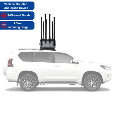 500-1500m Range Vehicle-mounted Magnetic Drone Signal Jammer untuk Pertahanan Anti-FPV