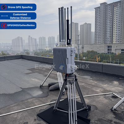 Drone FPV GPS, BeiDou, GLONASS Galileo Perangkat Spoofing Untuk Bandara, Penjara, Keamanan Perbatasan, Keamanan Pembangkit Listrik