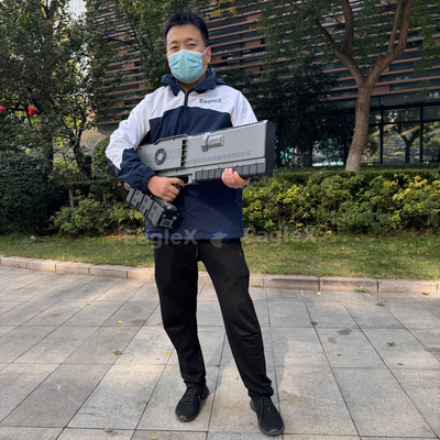 Pistol pengganggu drone genggam portabel dengan detektor deteksi 5KM dan jarak penghalang 0-3km