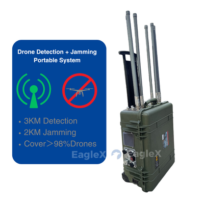 Tas ransel detektor drone portabel drone 3km deteksi dan 2km jamming sistem teknologi anti drone