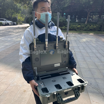 8-10KM FPV UAV Drone Detection Range Handheld Drone Detector Dengan Posisi Pilot Real-Time
