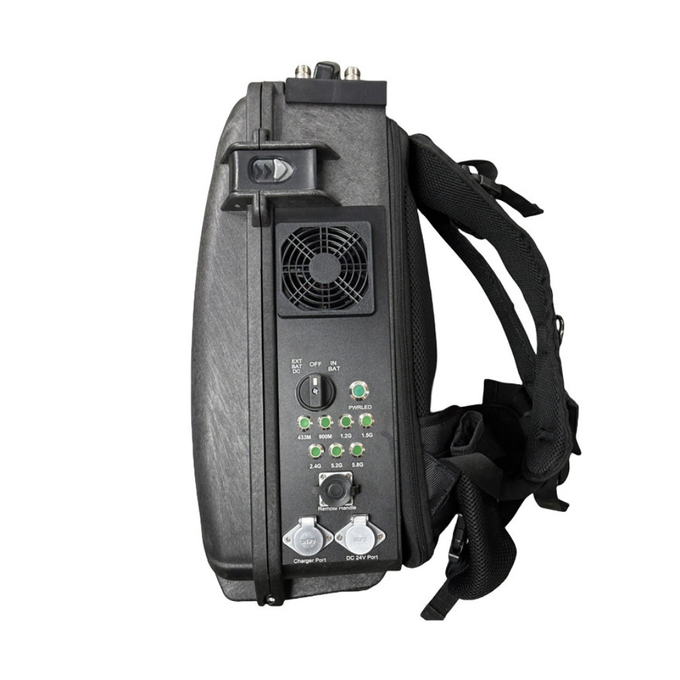 300W 350W Anti FPV Jammer ransel 400MHz 800MHz 1.2G 2.4G 5.2G 5.8G 1