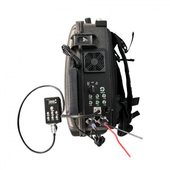 2KM Polisi Militer Scanner Jammer ransel Drone Jammer Omnidirectional & Directional Antenna 0