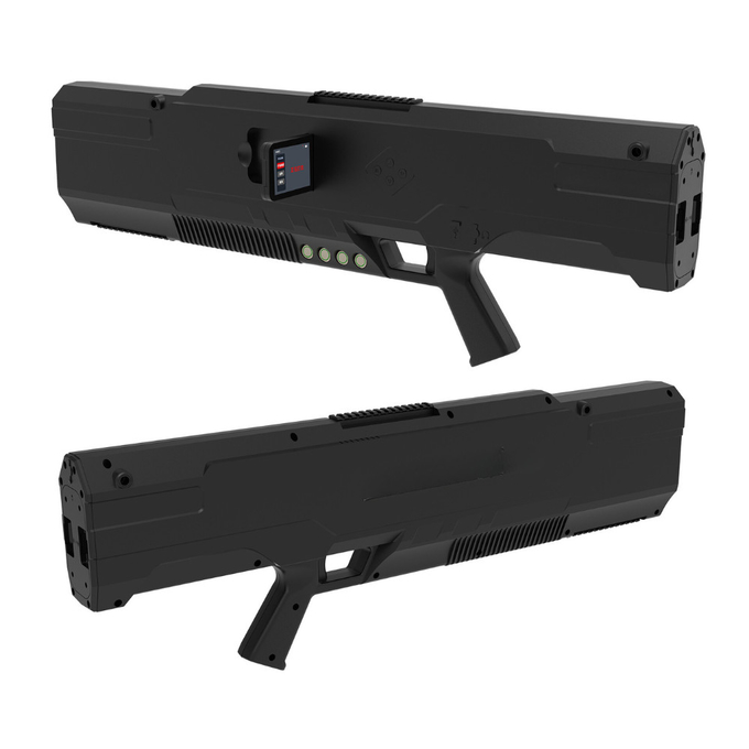 900MHz, 1.5GHz, 2.4GHz, 5.8G 1-1.5KM Drone Jammer Anti-Drone UAV Gun Dengan Layar Lipat 0
