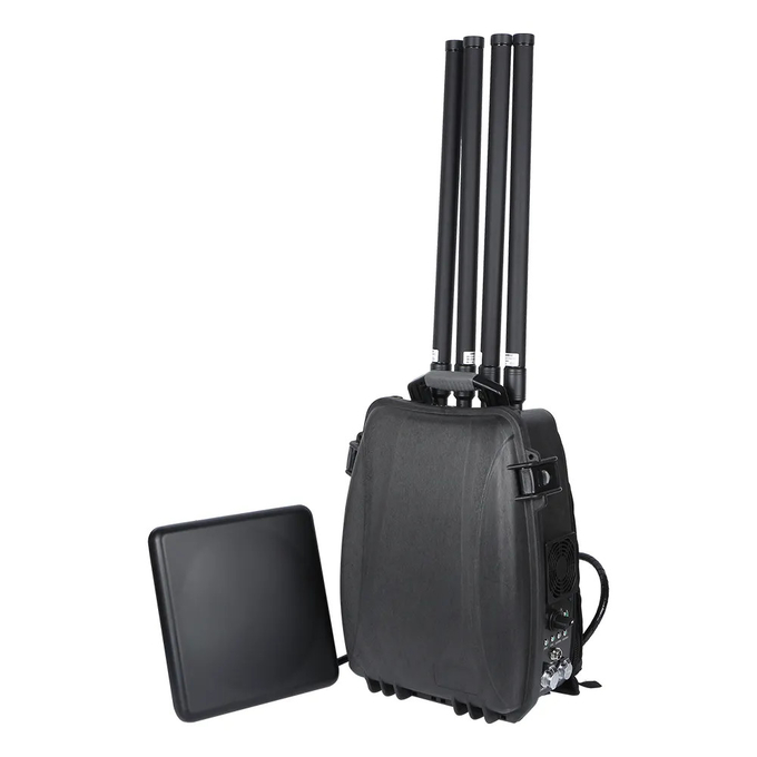 Tas ransel Penghalang Frekuensi Drone 900M GPS 2.4G 5.8G Pengganggu Sinyal Militer 0