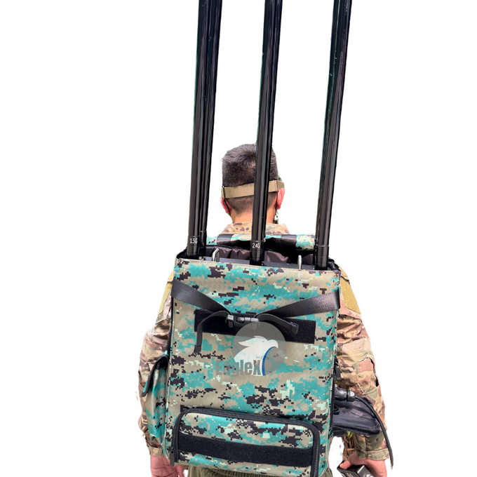Frekuensi gangguan yang dapat disesuaikan Backpack Jammer Omnidirectional 360 derajat 0