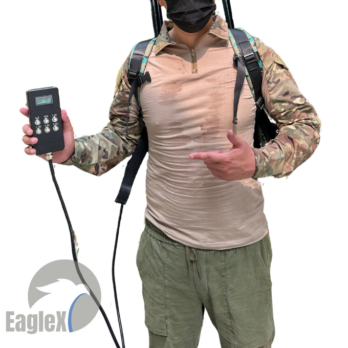 Kemasan Kamuflase Drone Jammer 2KM ~ 2.5KM Anti Drone Jammer Signal Blocker 0
