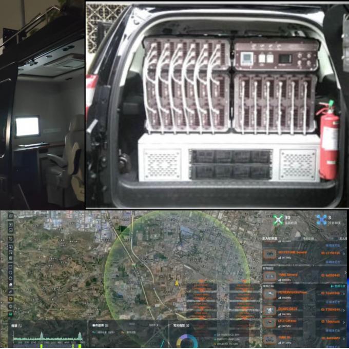 SUV Vehicle Drone Jammer 8KM Deteksi FPV 3KM Countermeasure Solusi Anti Drone 0