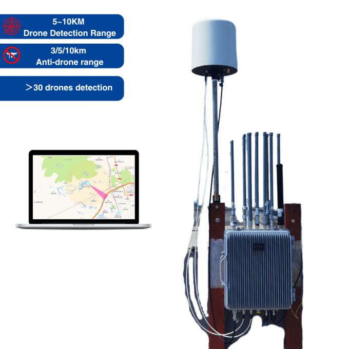 Anti Drone FPV Fixed Drone Jammer Detection UAV Detector Finding Jamming System 5,8 GHz 0