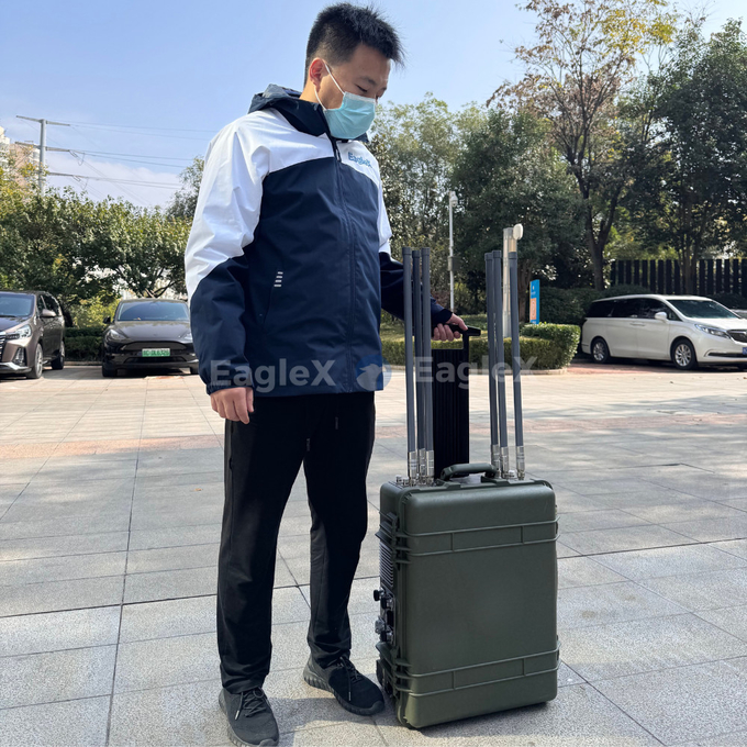 Tas ransel detektor drone portabel drone 3km deteksi dan 2km jamming sistem teknologi anti drone 0