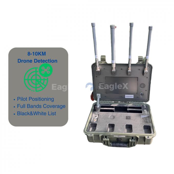25MHz~6GHz Semua Band Deteksi koper FPV Detektor drone untuk konser, polisi, pasukan, mobil 1